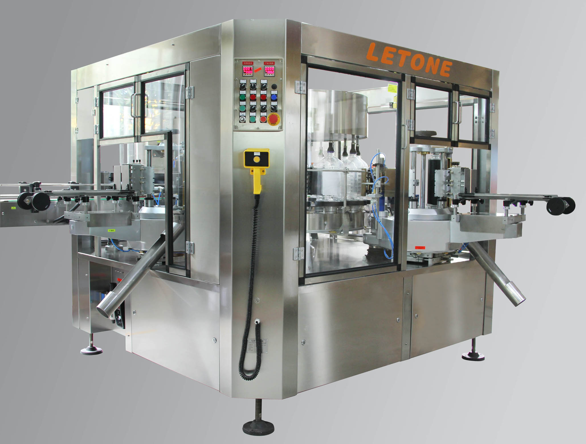 回轉式冷膠雙標貼標機